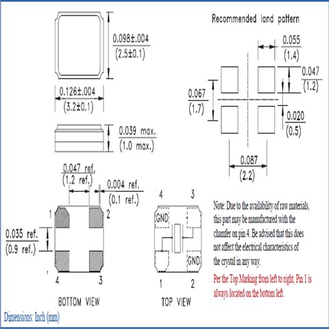 3225mm|ABM8G-12.288MHZ-B4Y-T数据手册|测试设备|12.288MHZ