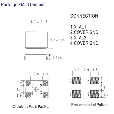 XM53-15P10FE20-XM53-T12.8M,5032mm,Macrobizes晶振