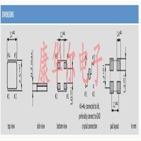 Q-20.0-JXS32-12-10/10-FU-WA-LF,JAUCH晶振,3225无源晶振,20MHz,JXS32-WA